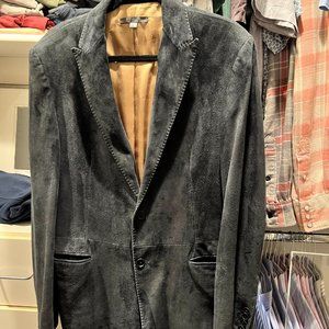 John Varvatos Real Suede Navy Blue Blazer
